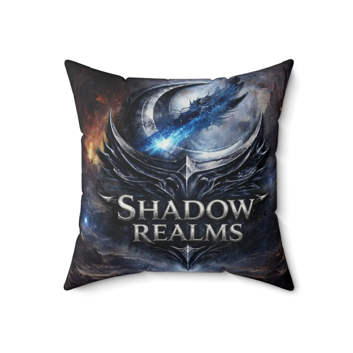 Shadow Realms Decorative Pillow, Faux Suede Square